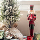 Kerstboom+Led+Pot Jute Plastiek Besneeuwd Groen Medium