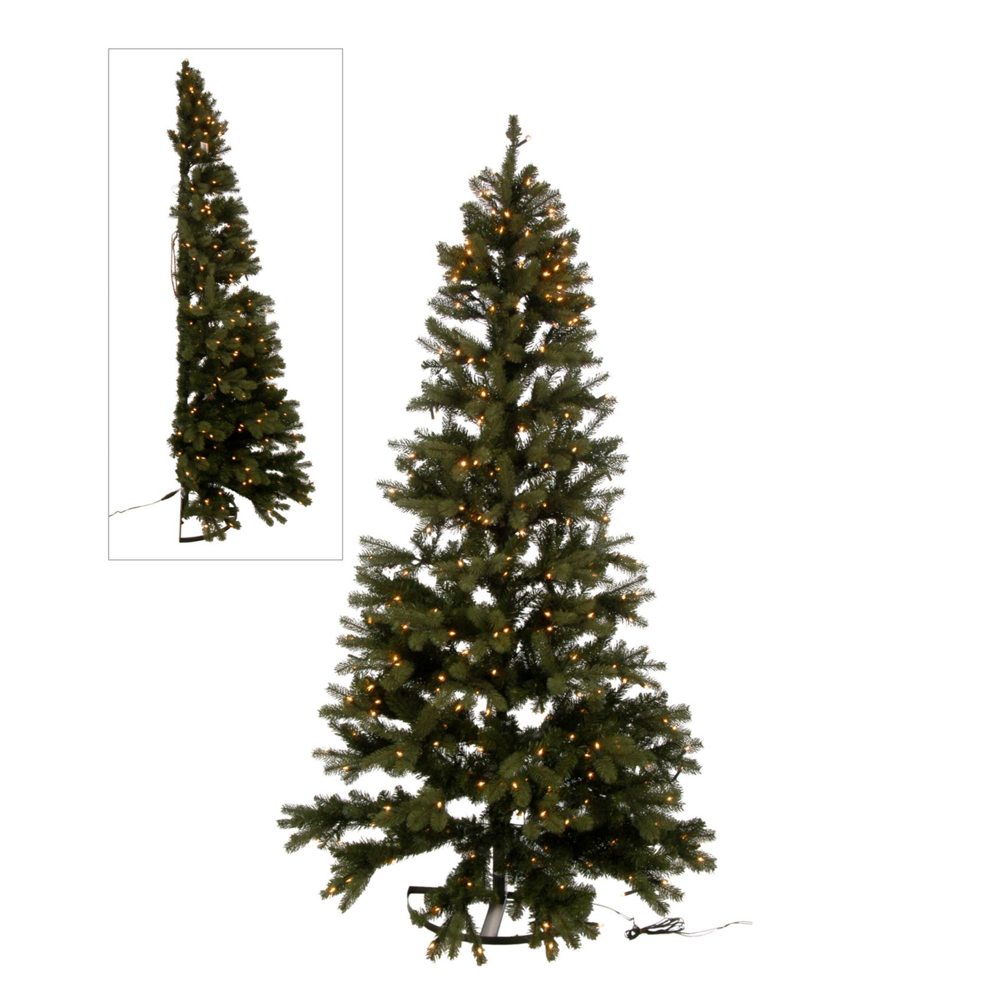 Kerstboom+Led Lichtjes Half Muur Plastiek Groen