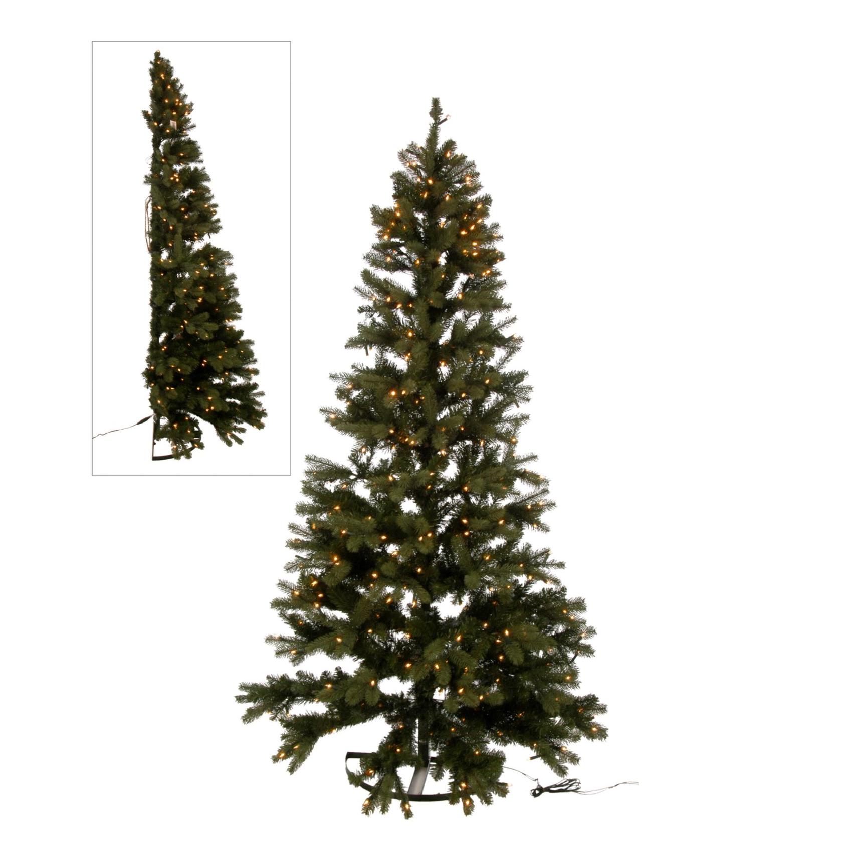 Kerstboom+Led Lichtjes Half Muur Plastiek Groen