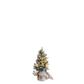 Kerstboom+Led+Pot Jute Plastiek Besneeuwd Groen Extra Small