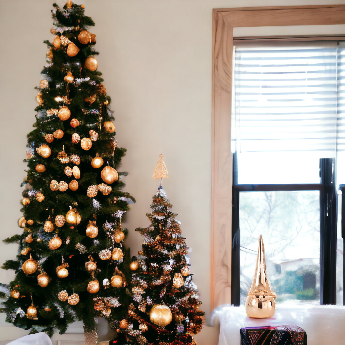 Kerstman Modern Porselein Koper  sfeerfoto