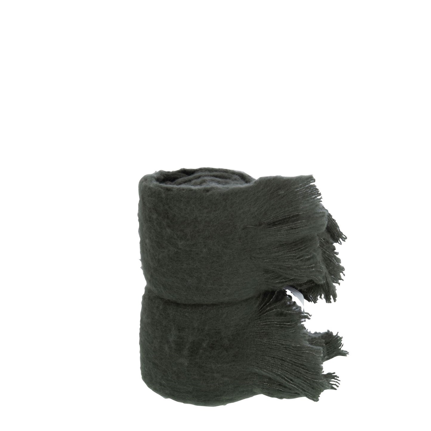 Plaid Franje Polyester Anthracite