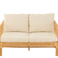 Sofa Elise+Kussen 2 Personen Rotan/Textiel Naturel/Wit Felika Ibiza Cocoozy