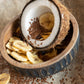 Kom Mango Hout Bruin/Zwart Small