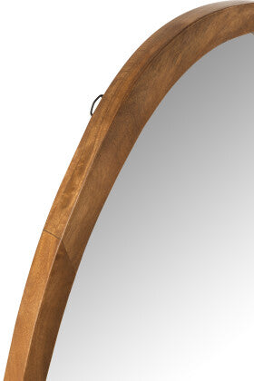 Spiegel speciale vorm mango hout