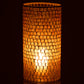 Vase Mosaic Round Glass Orange 