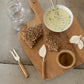 Cheese Board+Knife+Bowl Mango Wood Natural/White 