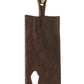 Snijplank Oneffen Rechthoek Mango Hout Donkerbruin