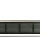 Kast Laag Lang Metaal/Glas Zwart