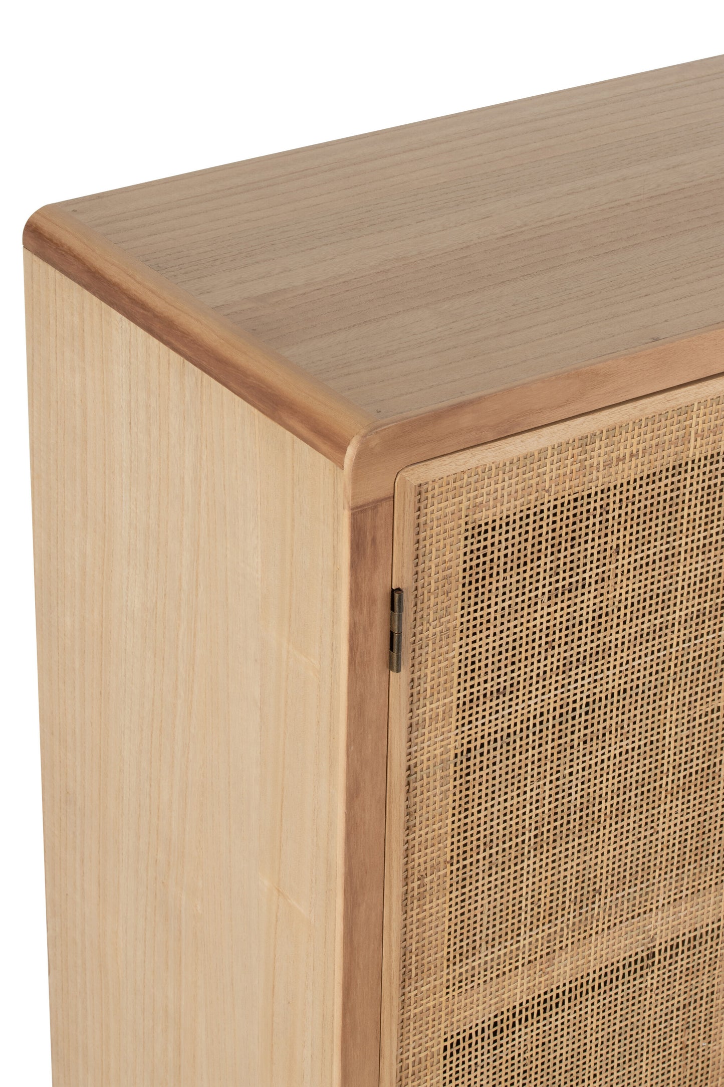 Kast 2 Deuren Hout/Rattan Naturel