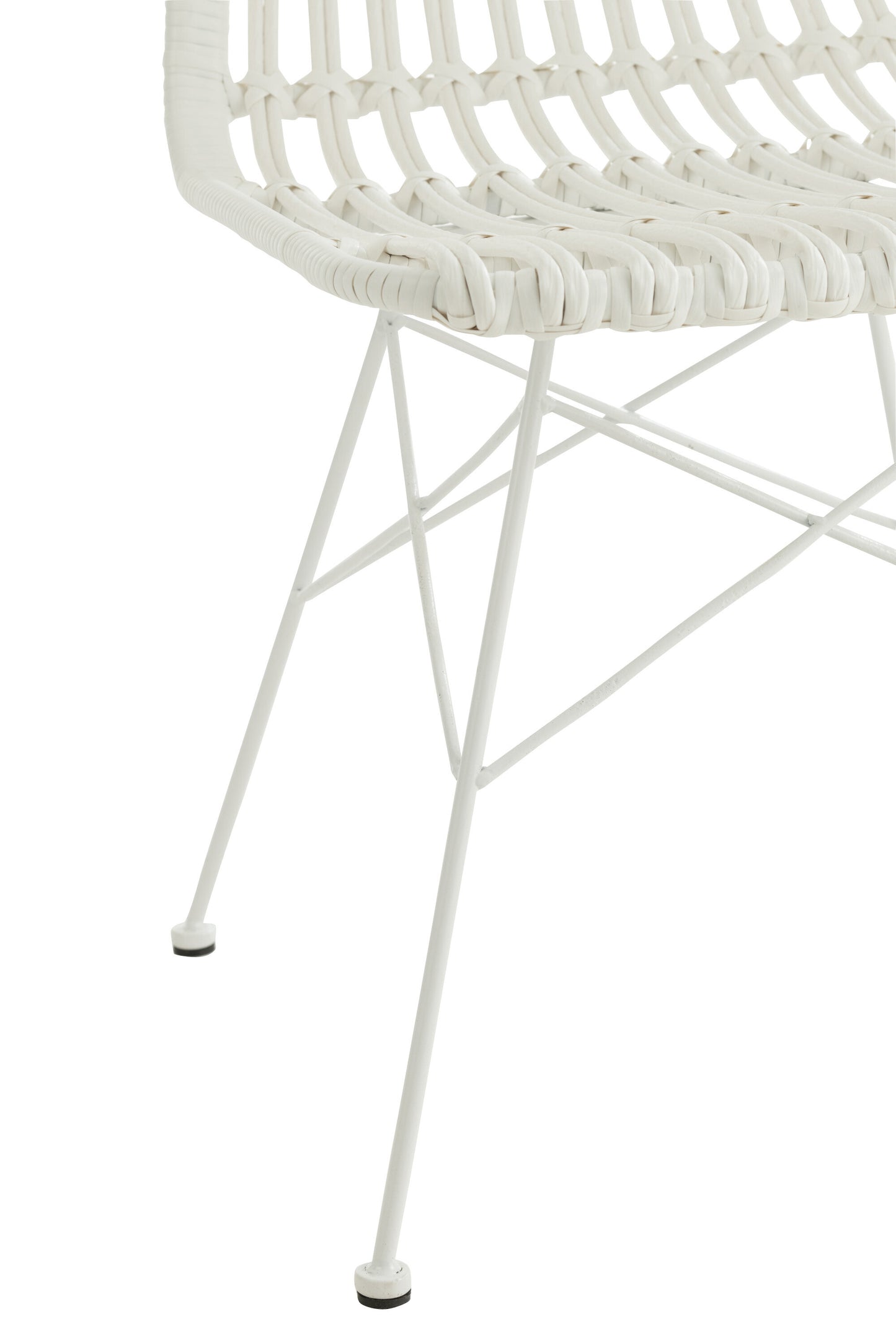Stoel Rachel Buiten Metaal/Rattan Wit