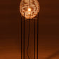 Lampadaire Sur Structure Métal/Rotin Naturel 