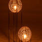 Lampadaire Sur Structure Métal/Rotin Naturel 