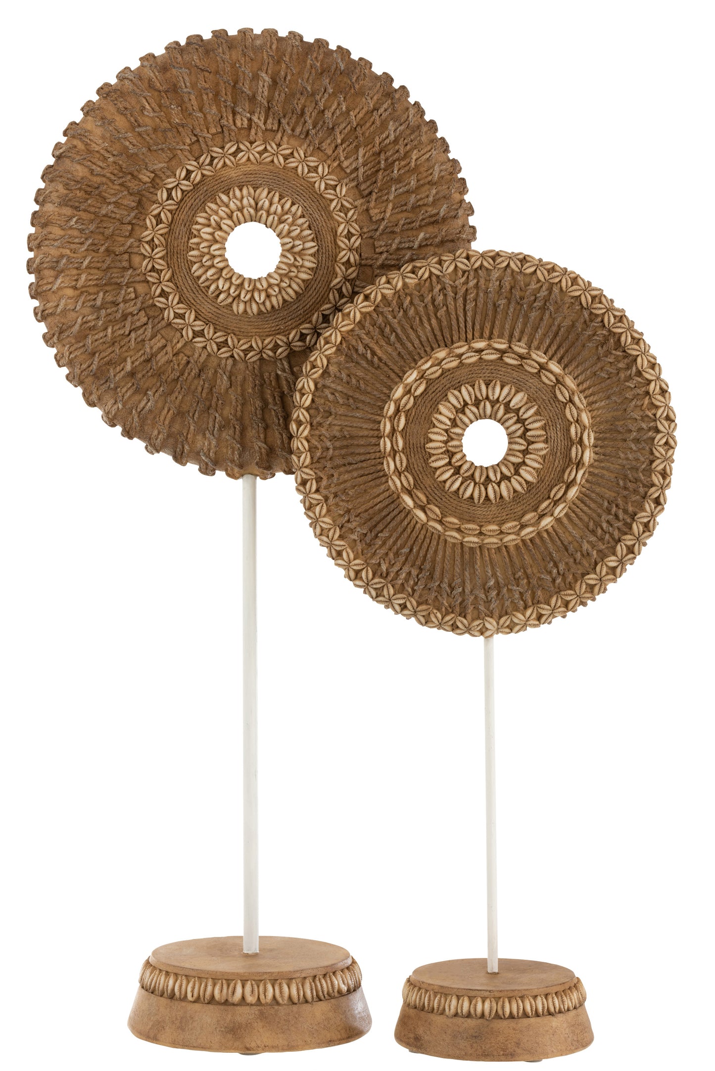 Cercle Sur Pied Poly Blanc/Marron Petit 