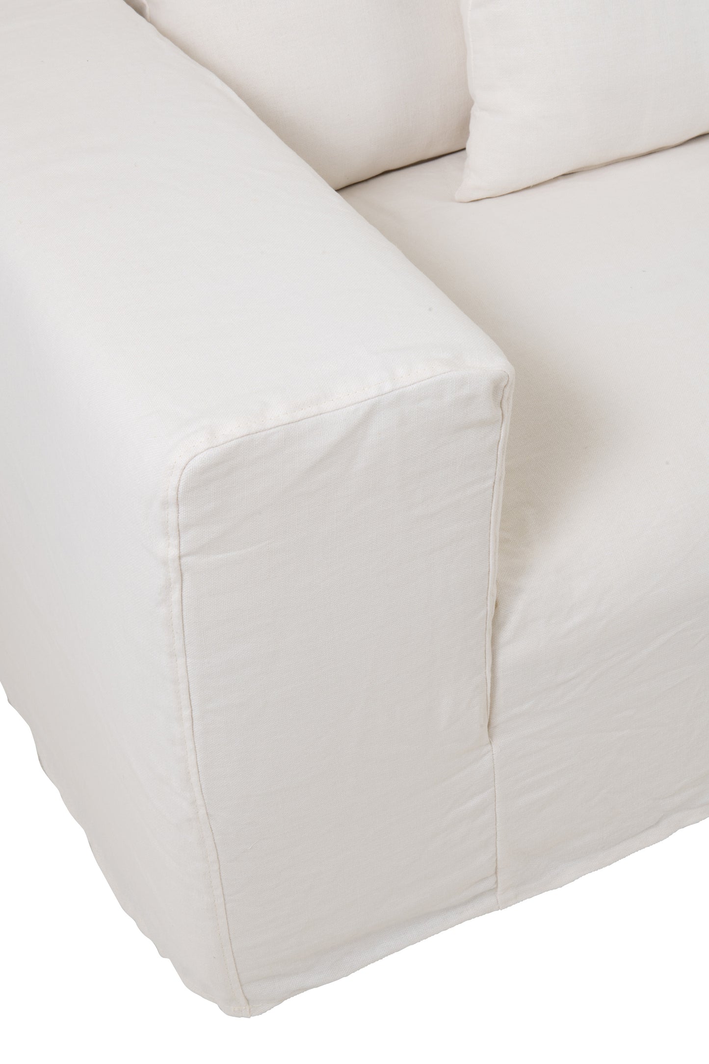 Cover For Seat + 9 Cushions Monaco Linen XL Marshmallow White 