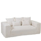 Housse Pour Assise + 5 Coussins Canapé Monaco Lin Marshmallow Blanc 