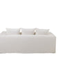 Housse Pour Assise + 5 Coussins Canapé Monaco Lin Marshmallow Blanc 