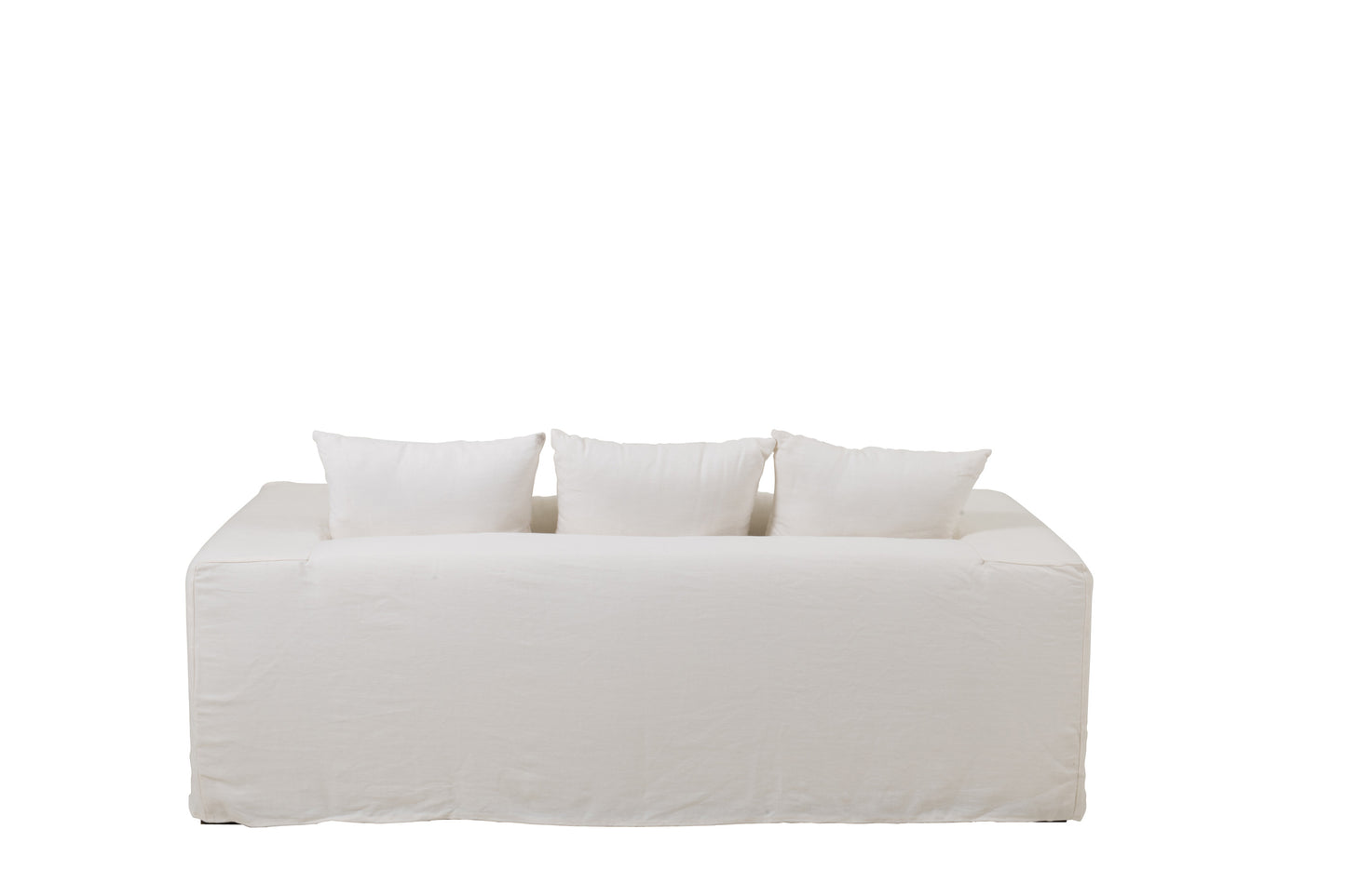 Hoes Voor Zetel+5 Kussens Monaco Sofa Linnen Marshmallow Wit