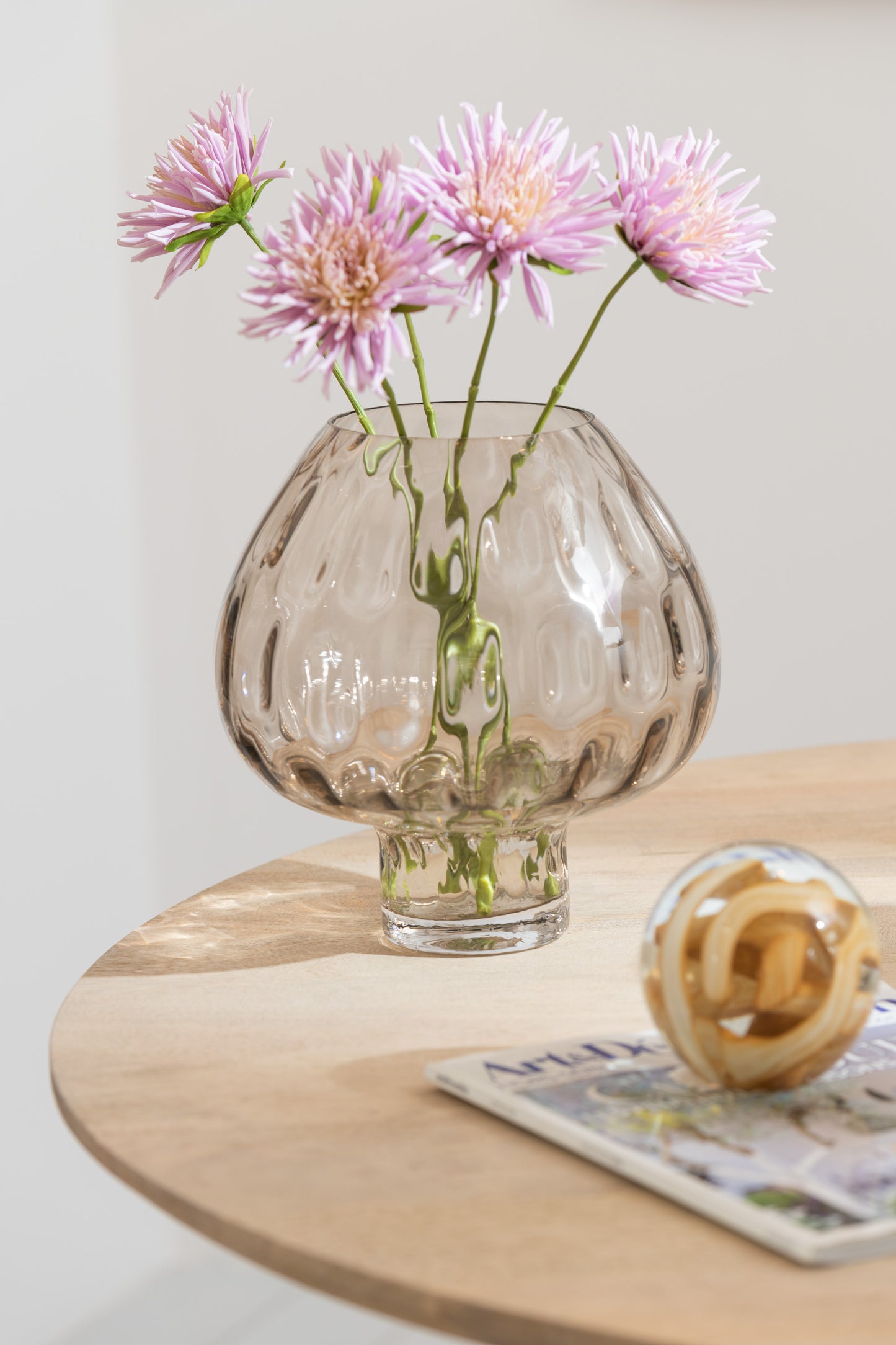 Verre Motif Windlight Ambre Petit 