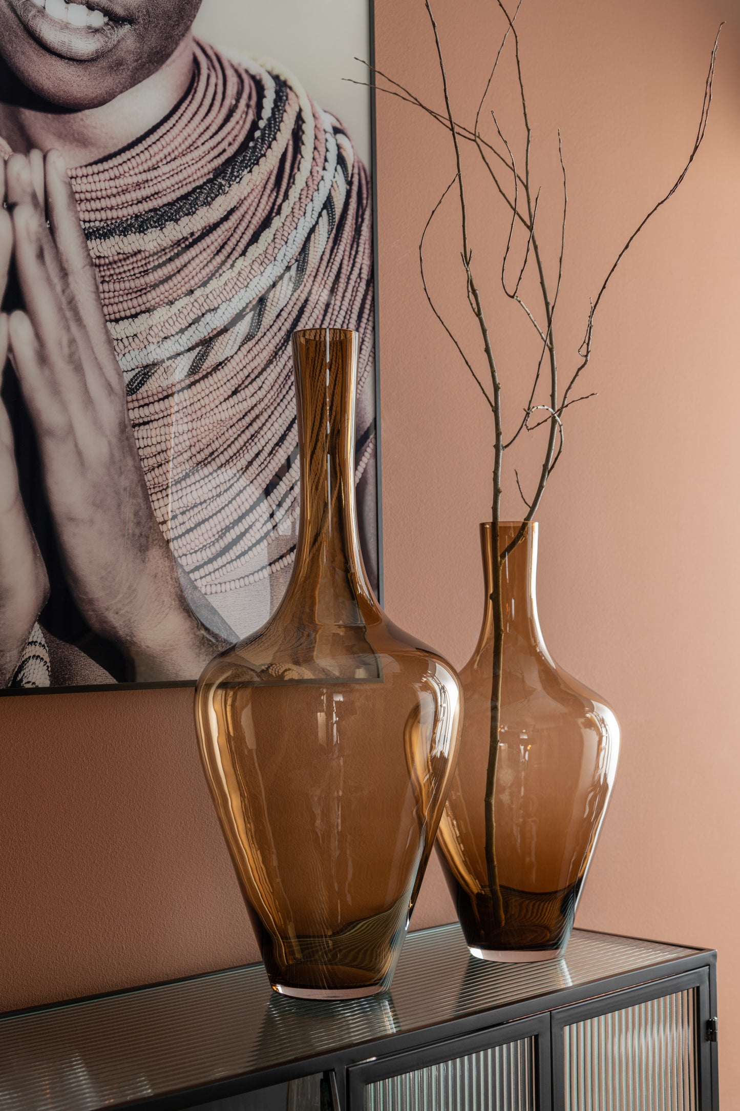 Vase Joni Verre Ambre Large 