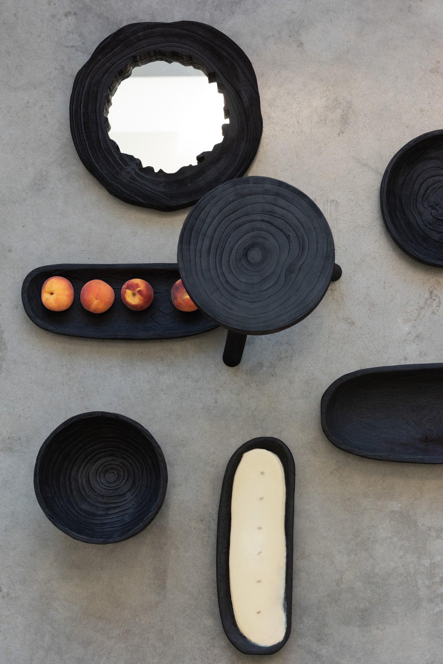 Set Van 2 Krukjes Hout Zwart