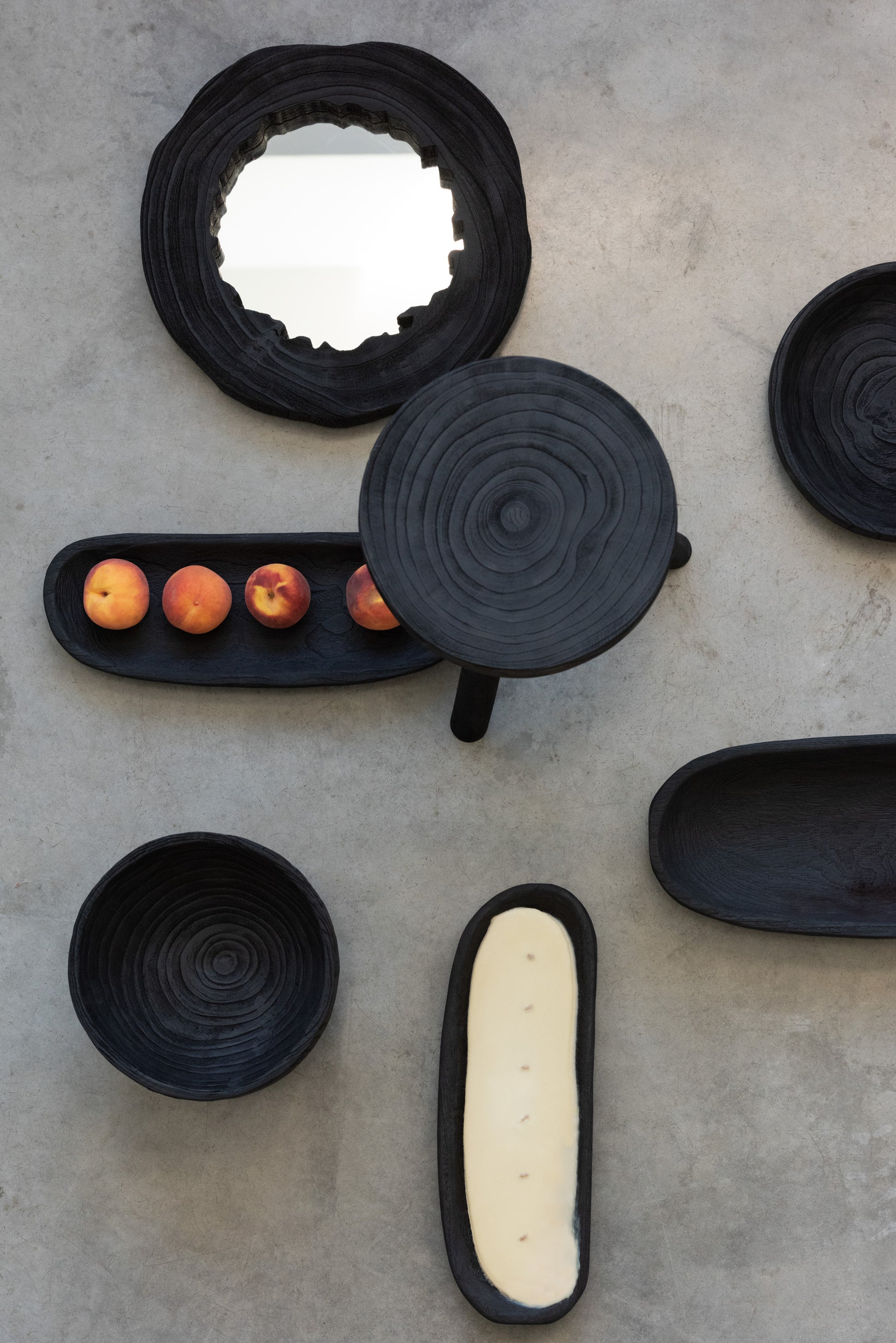 Set Van 2 Krukjes Hout Zwart