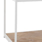 Table basse Zigzag Bois/Métal Naturel/Blanc 