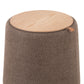 Poef bijzettafel rond taupe