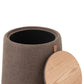 Poef bijzettafel rond taupe