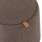 Poef bijzettafel rond taupe