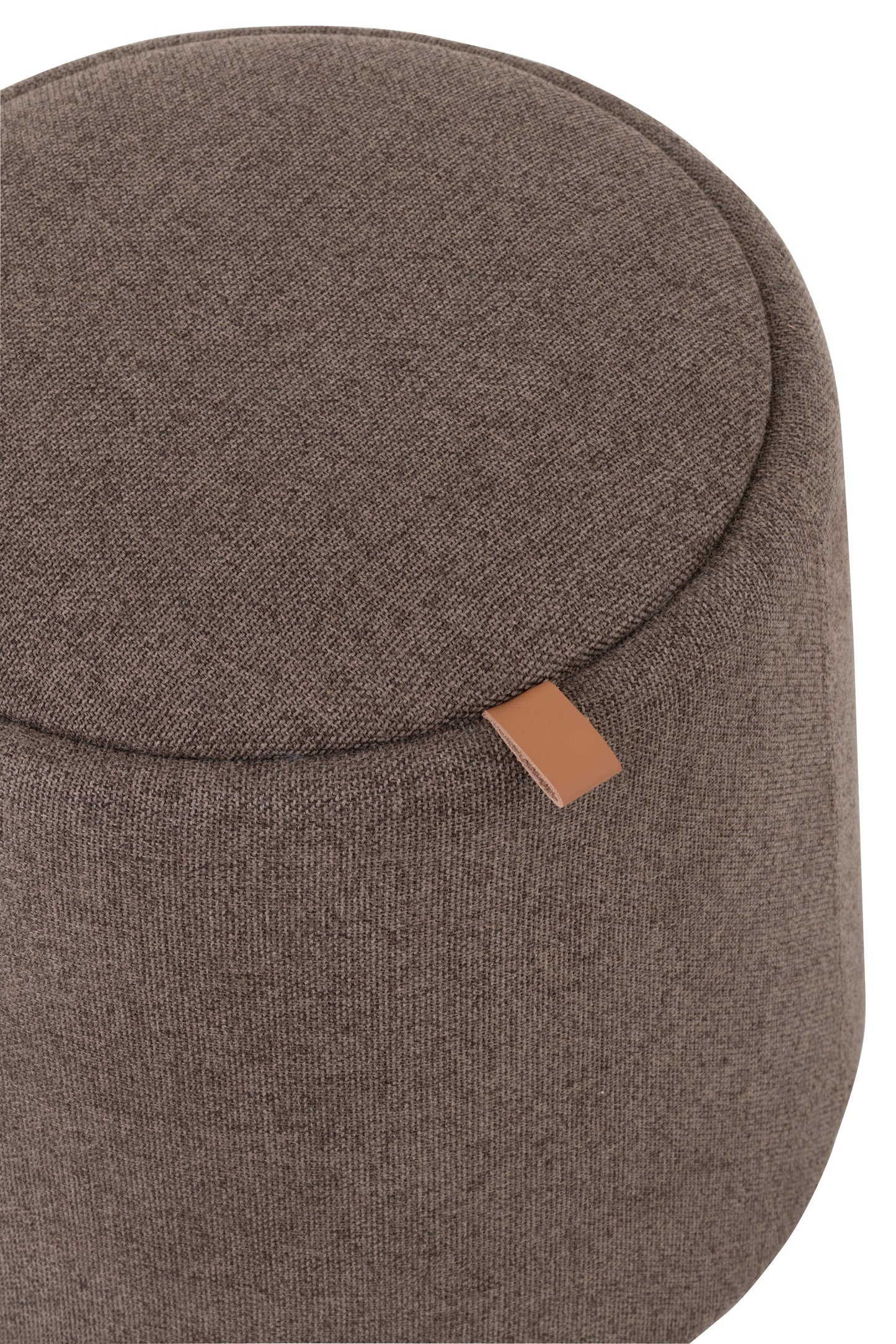 Poef bijzettafel rond taupe