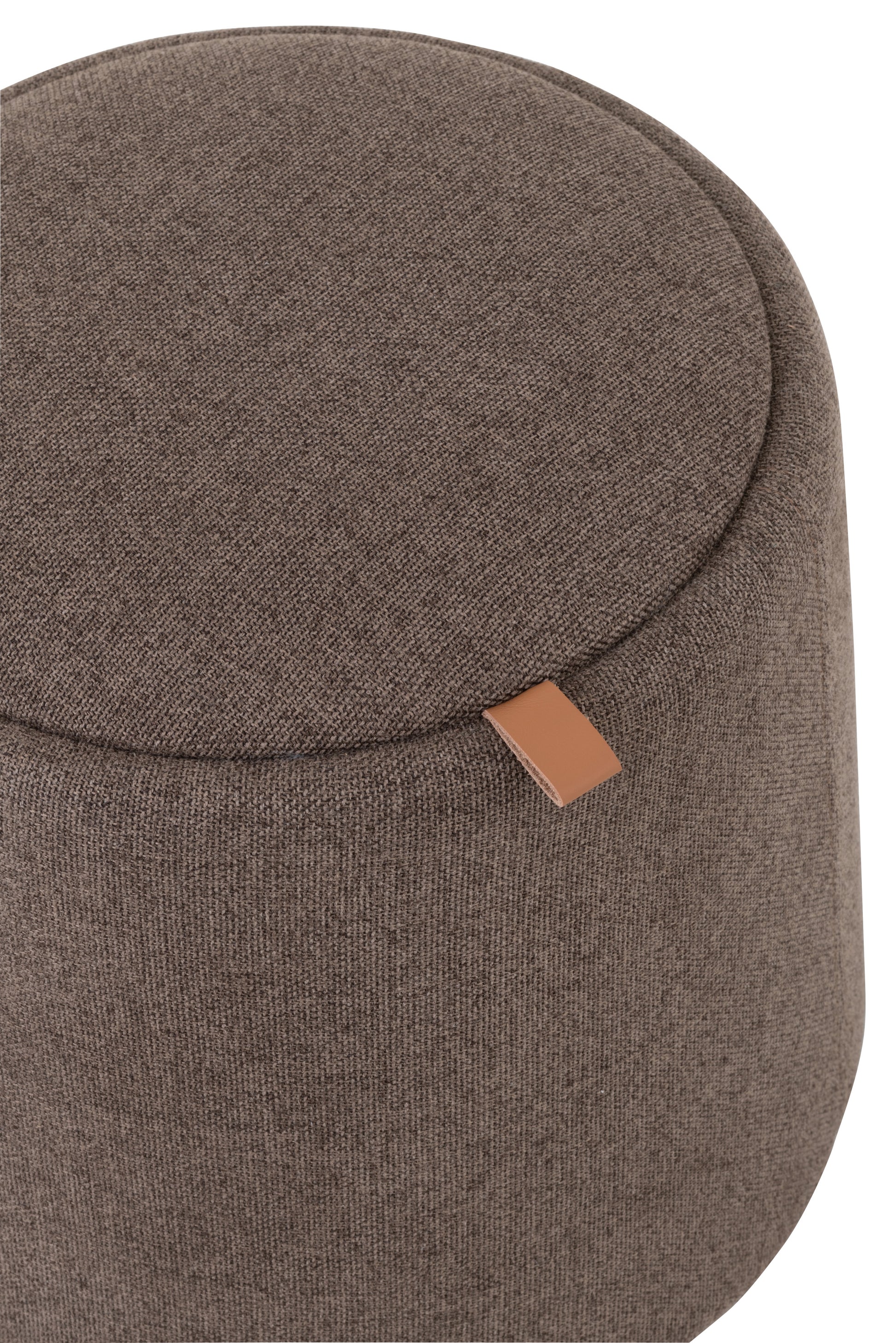 Poef bijzettafel rond taupe