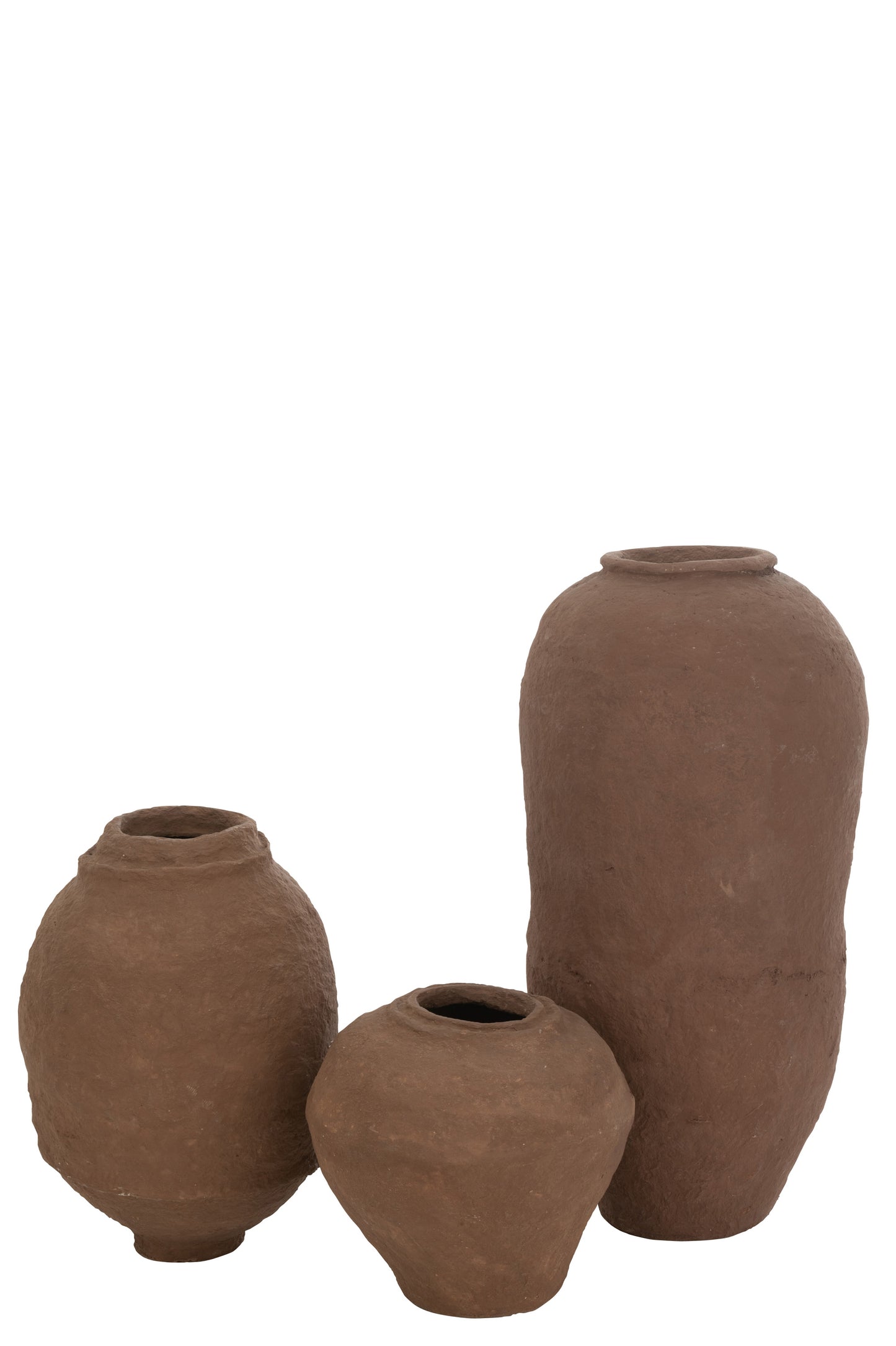 Vase Papier Mâché Marron Petit 