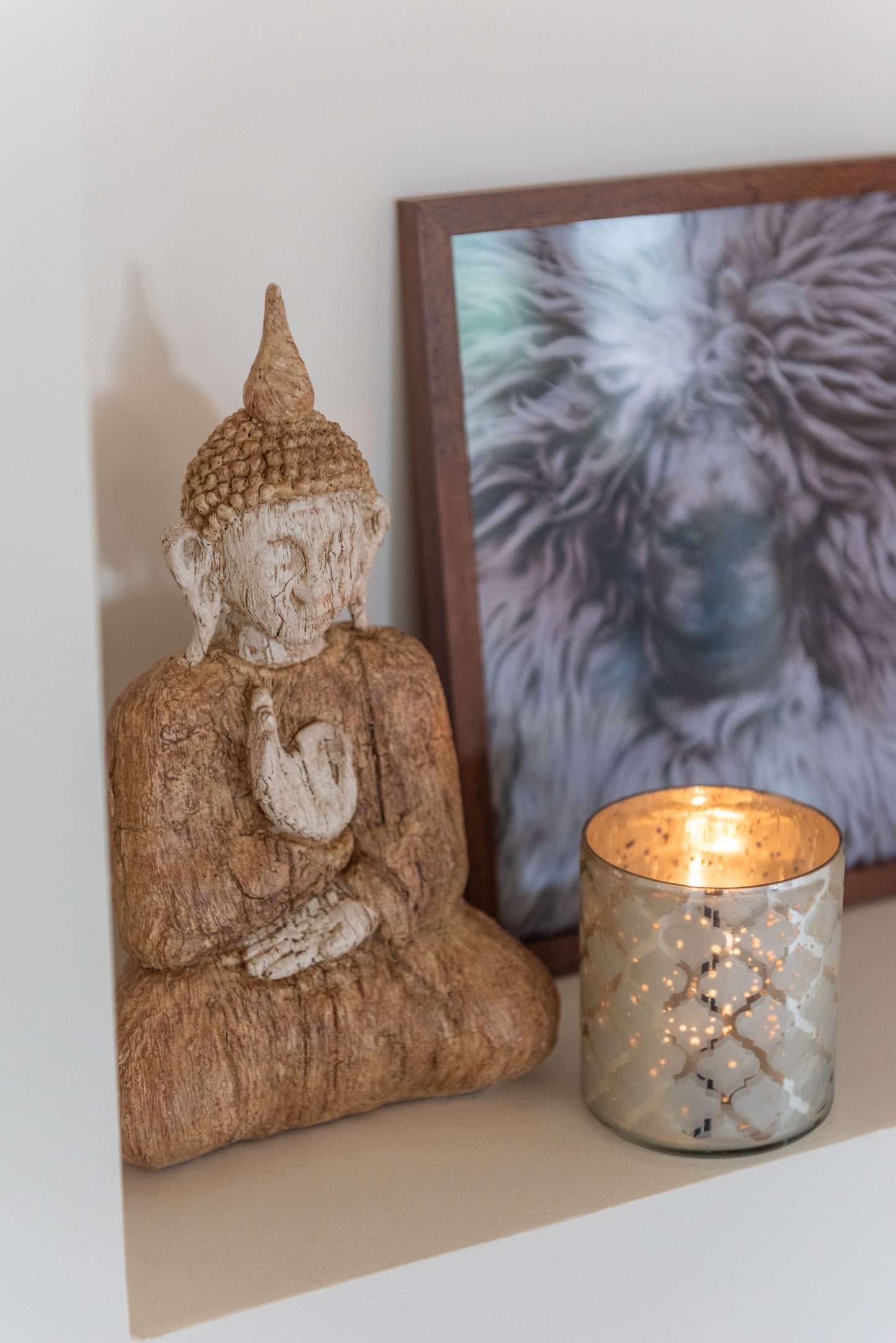 Buddha Sitting Poly Natural/Beige Small 