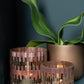 Windlight Chic Glass Brown/Gold Medium 