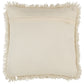 Cushion Square Pearl Cotton White/Gold 