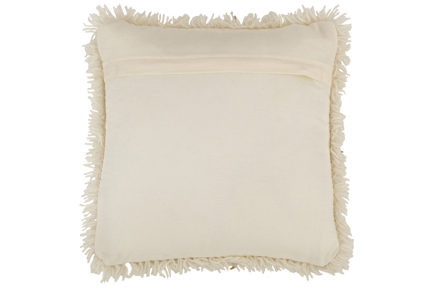 Cushion Square Pearl Cotton White/Gold 