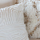 Cushion Square Pearl Cotton White/Gold 