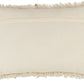 Cushion Rectangle Pearl Cotton White/Gold 