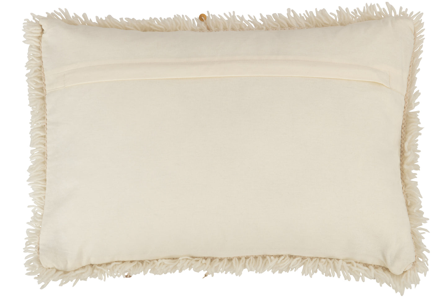 Cushion Rectangle Pearl Cotton White/Gold 