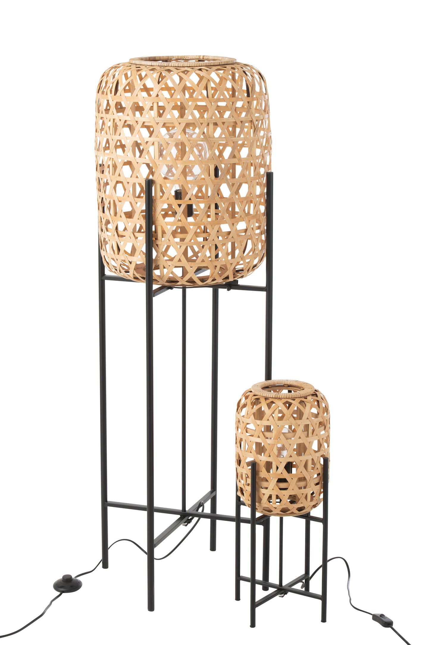 Lamp On Foot Bamboo Natural Large 