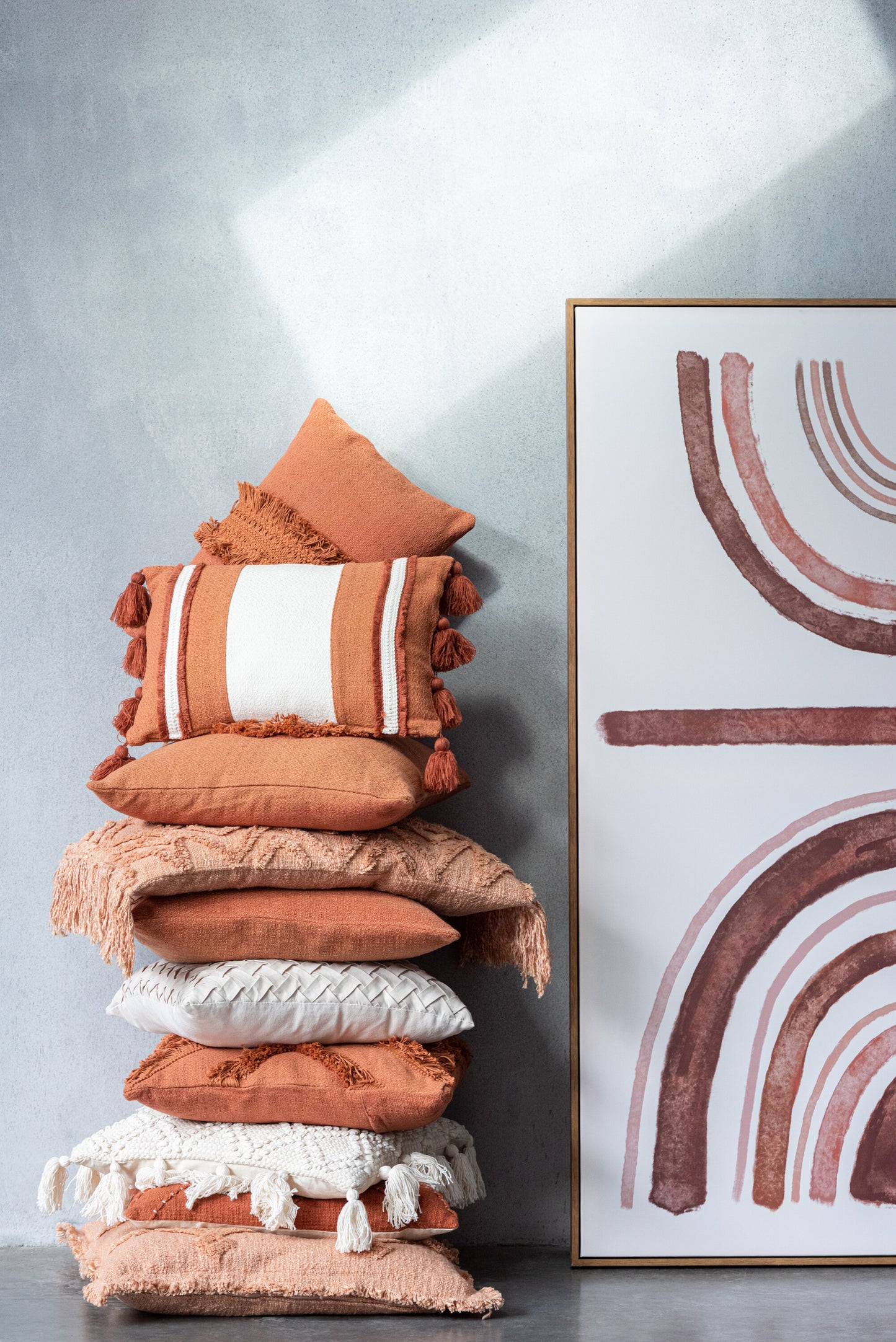 Wall decoration Lined Canvas/Plastic Beige 