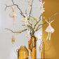 Vase Handle Cylinder Glass Ocher Large 