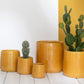 Pot De Fleurs Rond Céramique Ocre Large