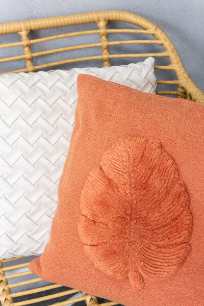 Kussen Tropisch Blad Textiel Terracotta