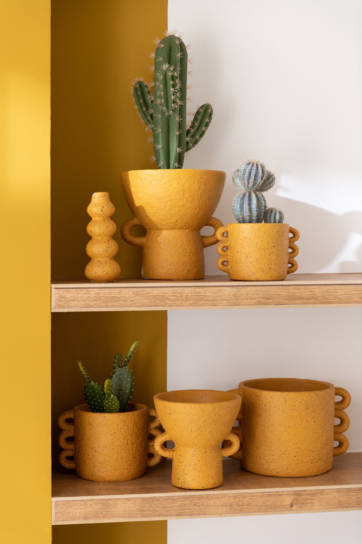 Flowerpot Zenia Ceramic Ocher Small 