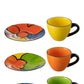 Doos Van 3 Theekopje + Schotel Pop Art Procelain Assortiment Van 3