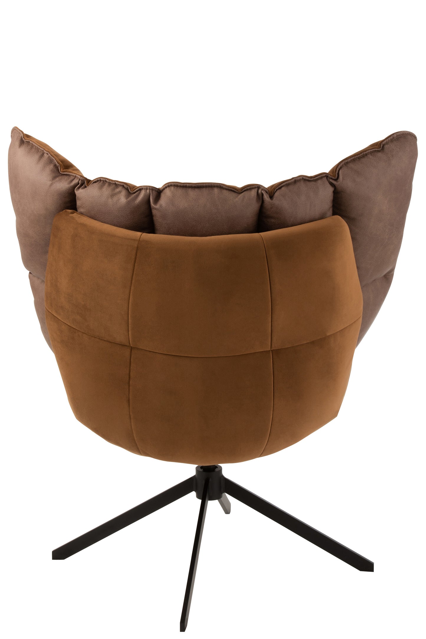 Stoel Relax Kussen Op Frame Textiel/Metaal Bruin