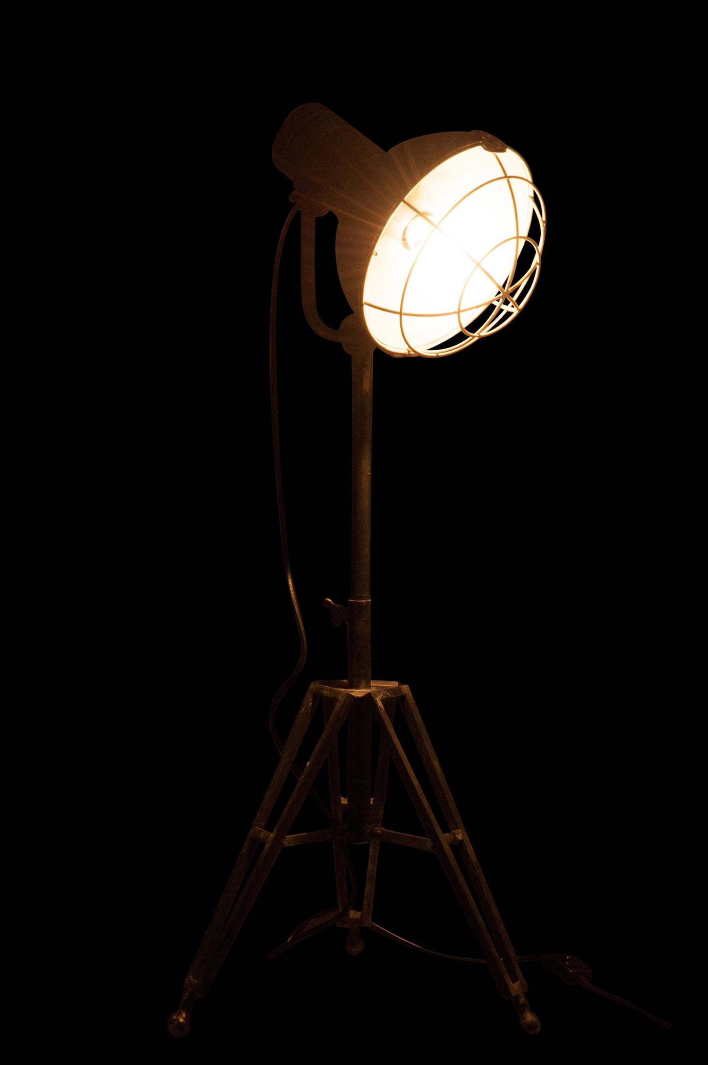 Lampadaire Rond Métal Gris 