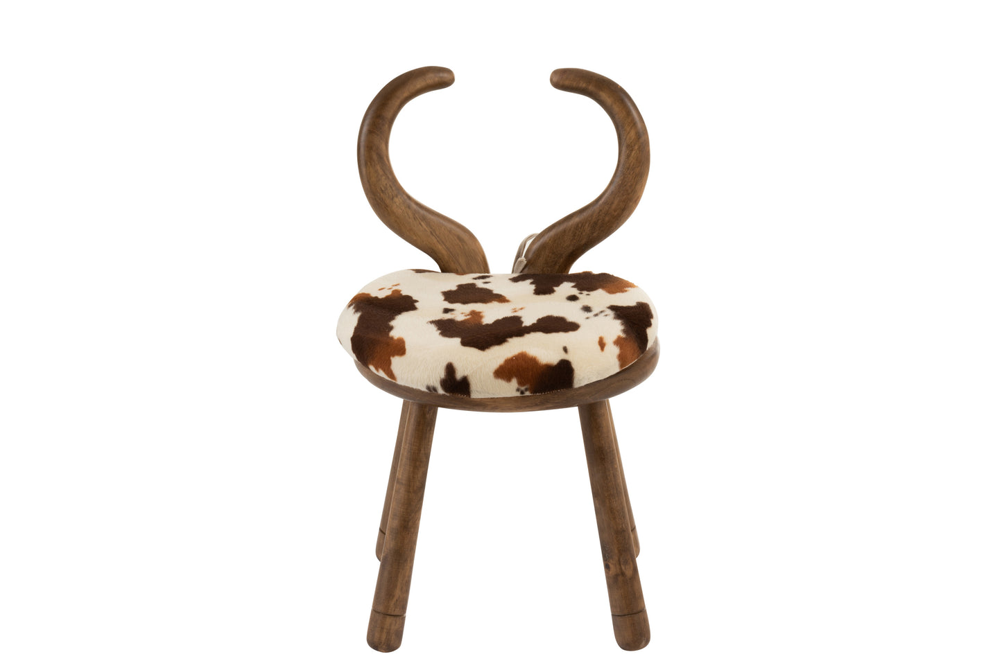 Chair Ear Cow Wood Brown 